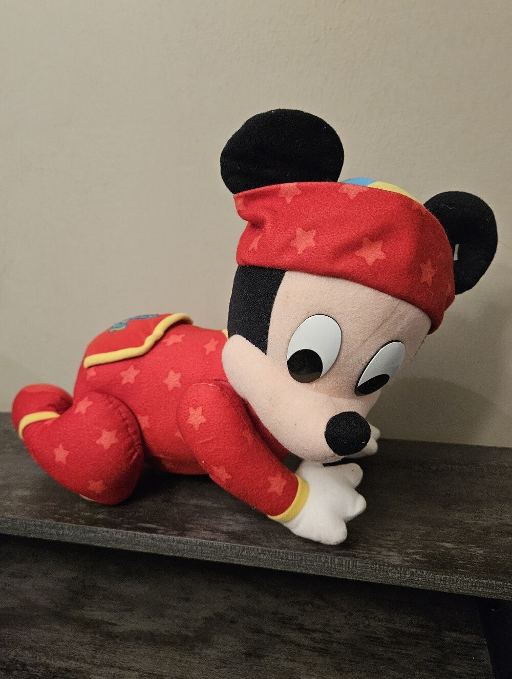 Vintage Disney Baby Mickey Mouse "Touch & Crawl" Mattel Plush